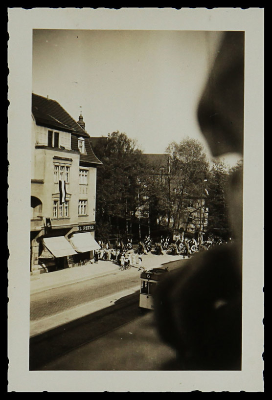 A photograph of a Street Parade in Königsberg from the Ellen Rawson Collection. 